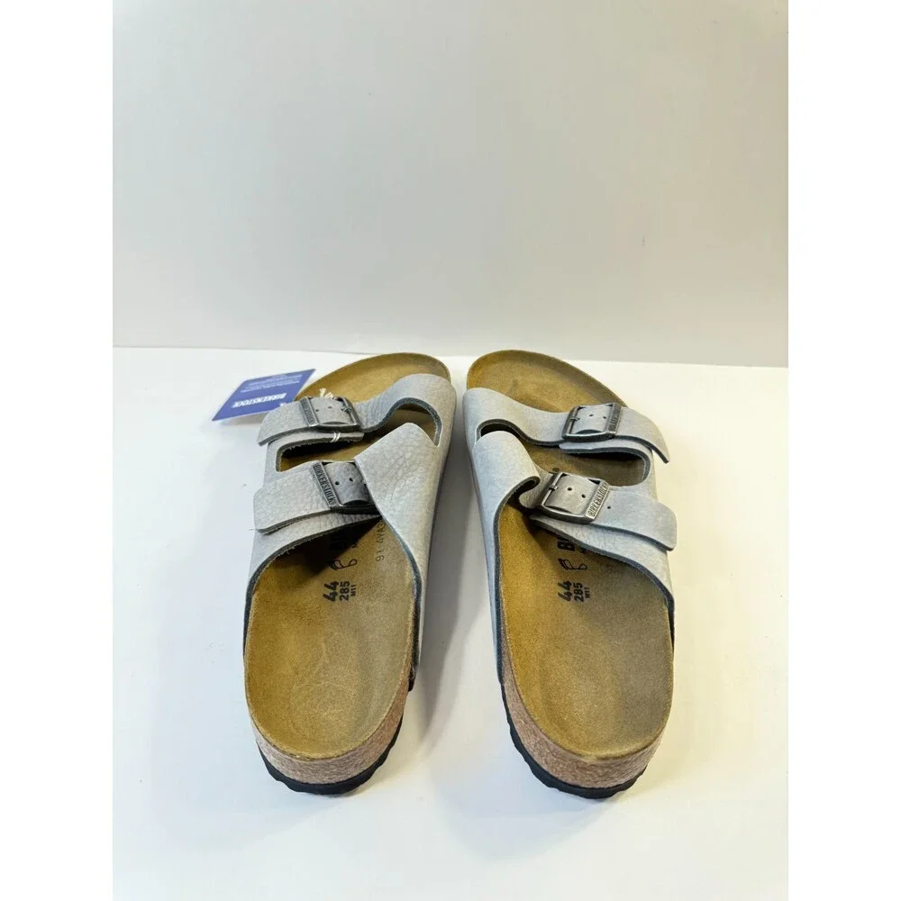 Birkenstock Mens Arizona Sandals Nubuck Leather Grey EU-44, US 11 Mens